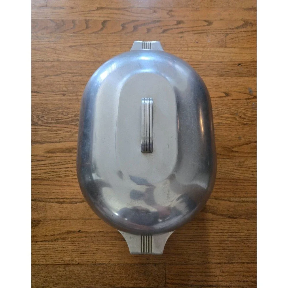 Vtg Large Magnalite GHC Dutch Oven Roasting Pan Lid & Tray 19 9/16 x 18 5/8 USA